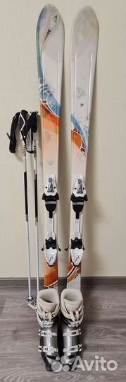 Горные лыжи Fischer + ботинки Rossignol р.37-38