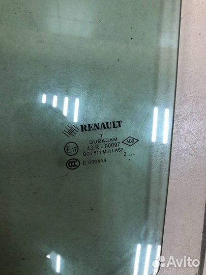 Стекло двери задней левой Renault Fluence
