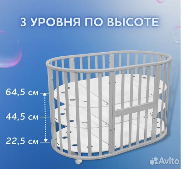 Кроватка трансформер 9 в 1