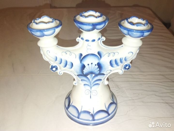 Гжель. Подсвечники