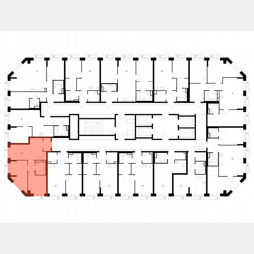 2-к. квартира, 48,4 м², 26/32 эт.