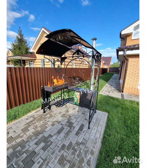 Мангал с крышей