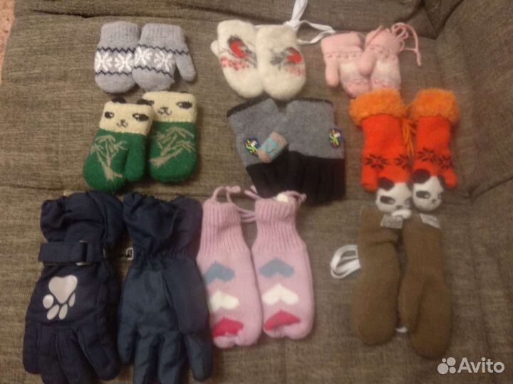 Варежки детские зимние