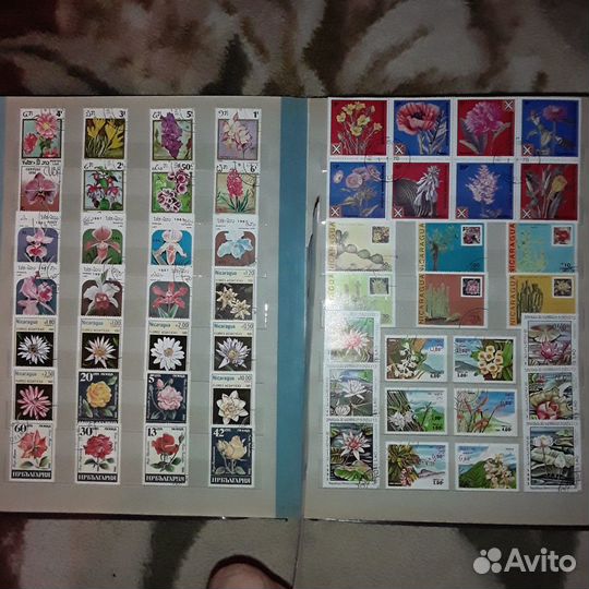 Марки коллекция на тему флора и фауна