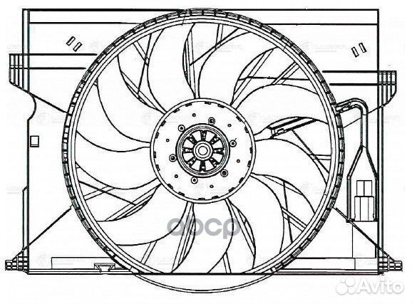 Э/вентилятор охл. для а/м Mercedes-Benz E (W211)