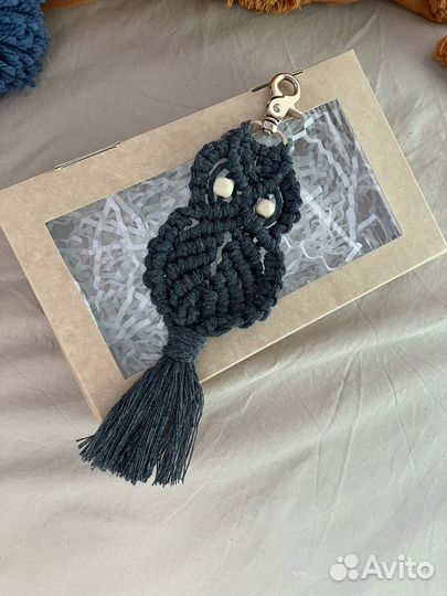 Брелок макраме «Сова»