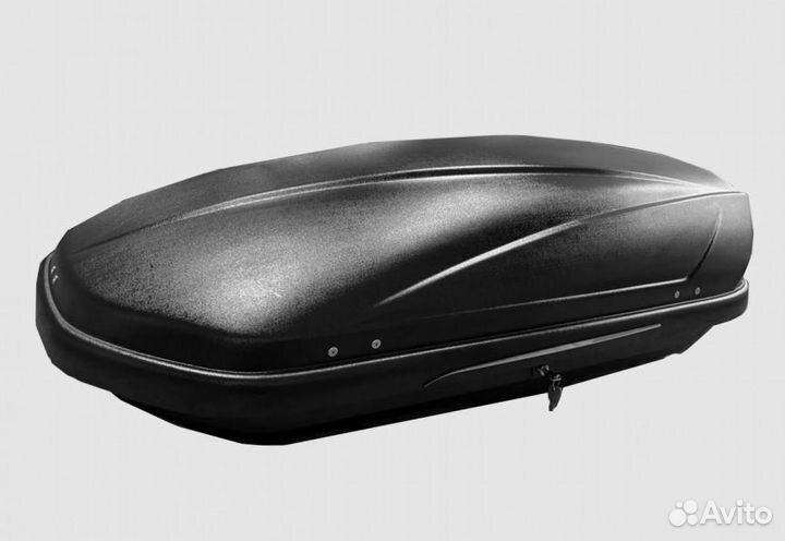 Бокс на крышу Voyage Mini 370 л. - Черный тисненый