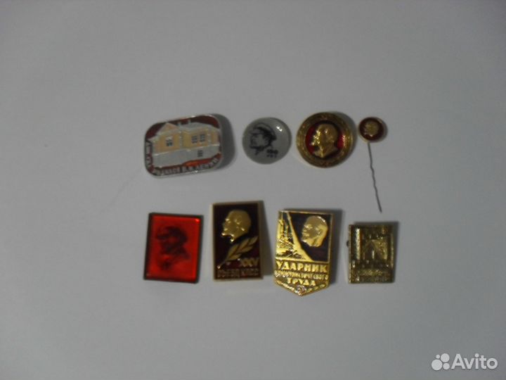 Значки о В.И.Ленине, с портретом В.И.Ленина