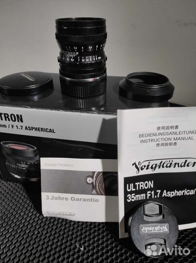 Объектив voigtlander ultron 35mm F1.7 asph VM