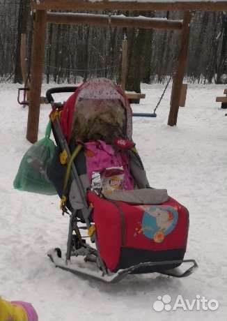 Детские санки коляска ника