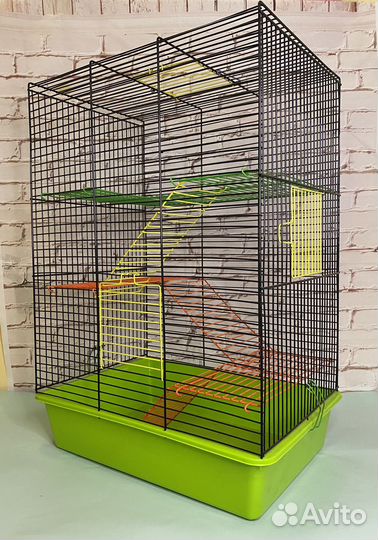 Большая клетка. Шариковая поилка, гаммак для крыс