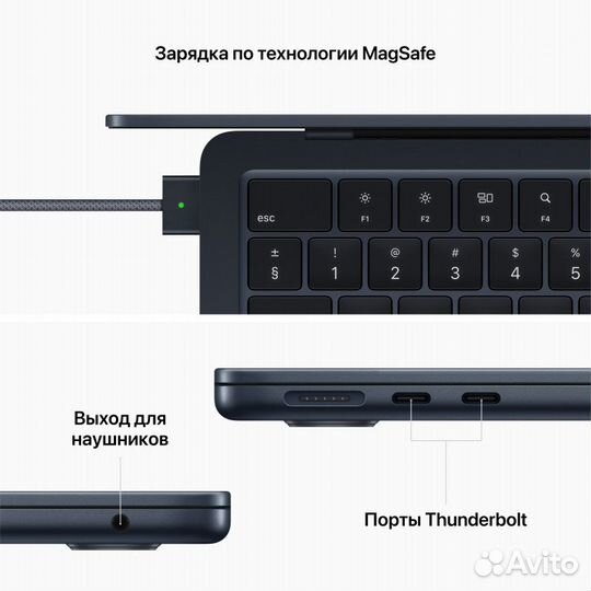 MacBook Air 13 M3 8/512Gb Midnight /Магазин/Новый