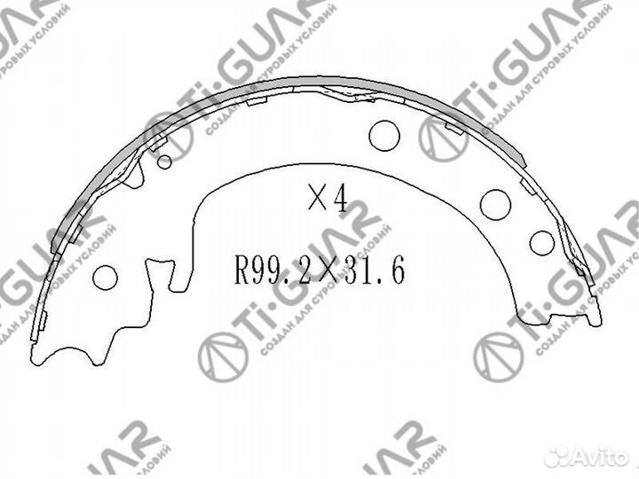 Тормозные колодки TG-3502/FN0662* tiguar