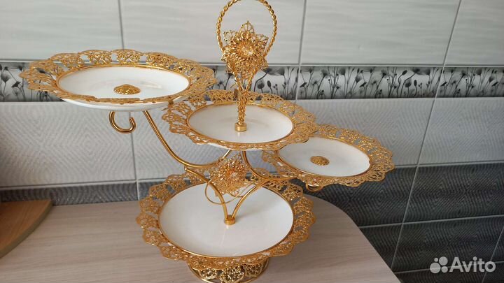 Ваза 4х ярусная этажерка (конфетница, фруктовница)