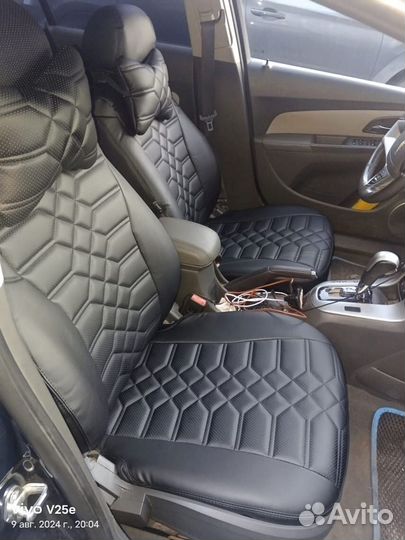 Авточехлы из экокожи Nissan Pathfinder 3 2013г