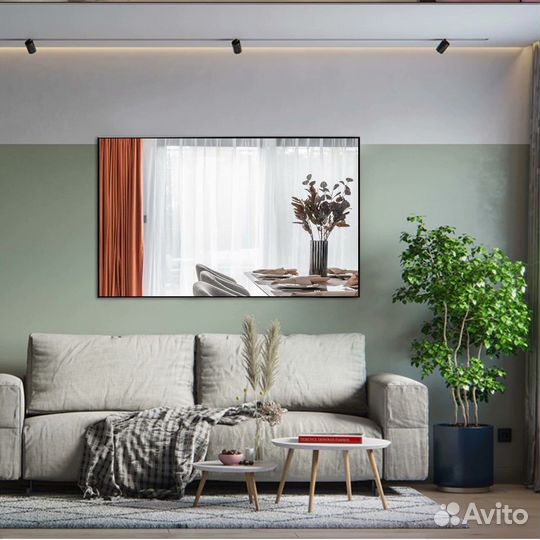 Зеркало настенное в черной раме 70*150см