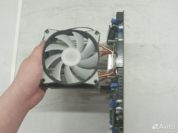 Комплект материнка, проц, башня