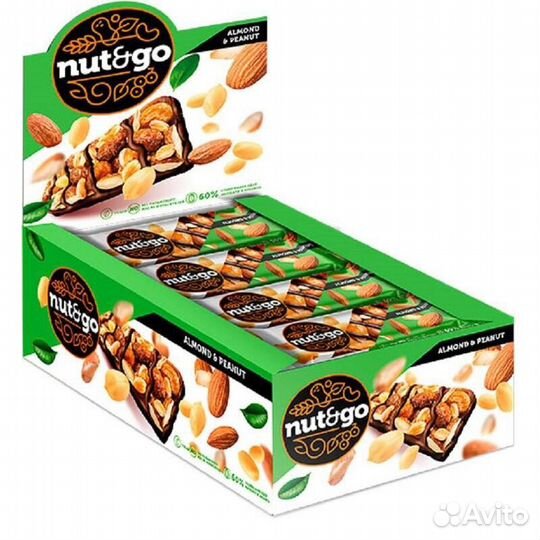 Конфеты ореховый батончик nut&go