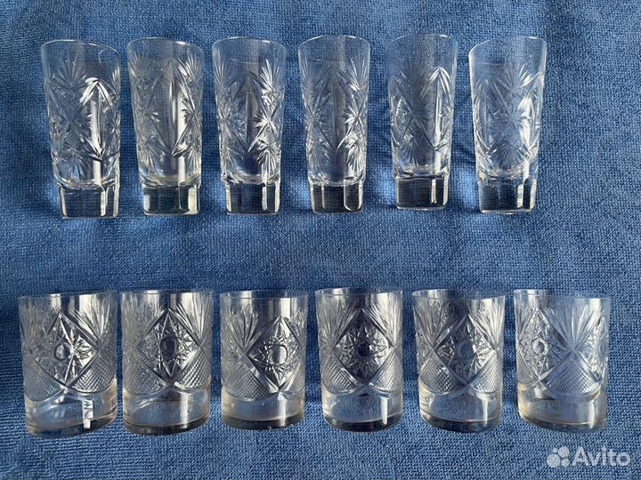 Фужеры, бокалы, рюмки хрусталь СССР