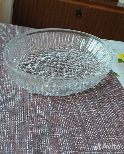 Хрусталь блюдо сервировка СССР винтаж