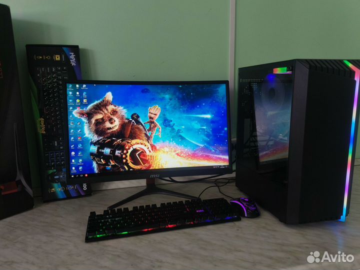 Игровой 6ядер, 16озу, ssd, hdd, rx470, моник144hz