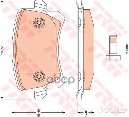 Колодки тормозные дисковые зад VW tiguan (5