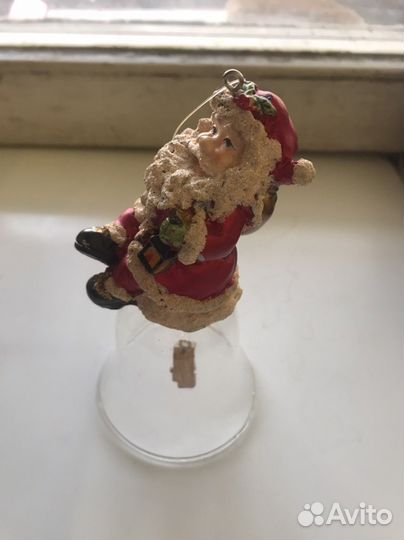 Колокольчик рождественский новогодний стекло