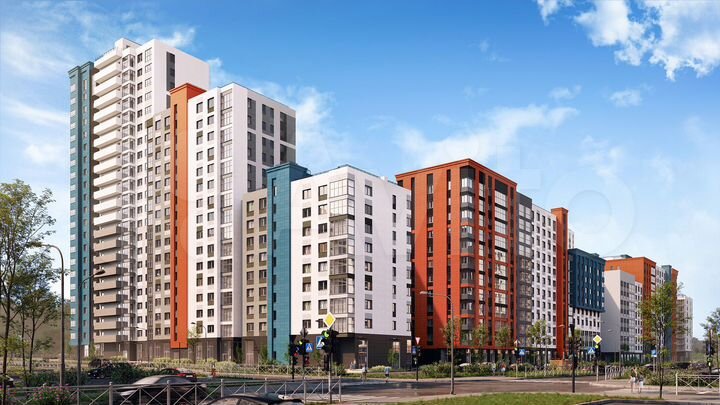 2-к. квартира, 39,1 м², 6/22 эт.