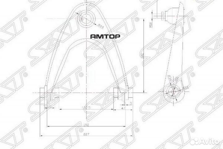 SAT ST-51450-S04-023 Рычаг верхний с шаров. honda