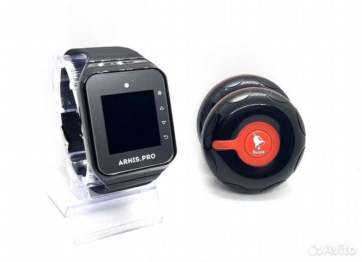 Влагозащищенная кнопка вызова официанта и часы