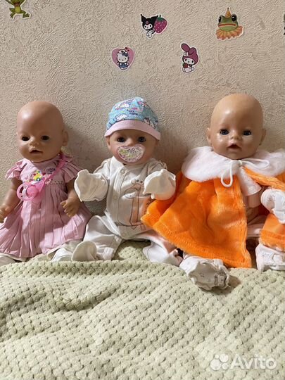 Пупс baby born 2 девочки и мальчик