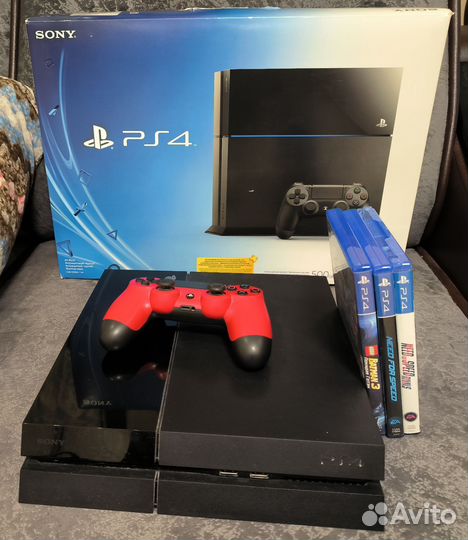 Sony Playstation 4 + Игры + Джойстик