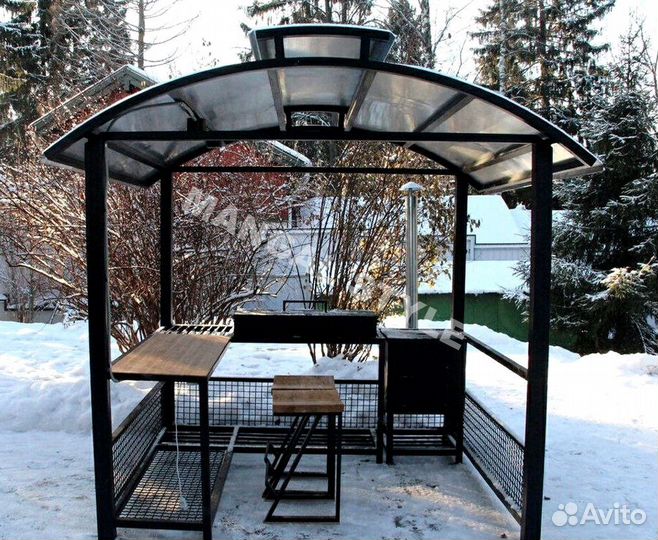 Мангал в стиле лофт