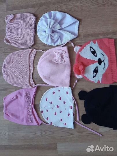 Шапочки на весну девочке 1,5 -2 года