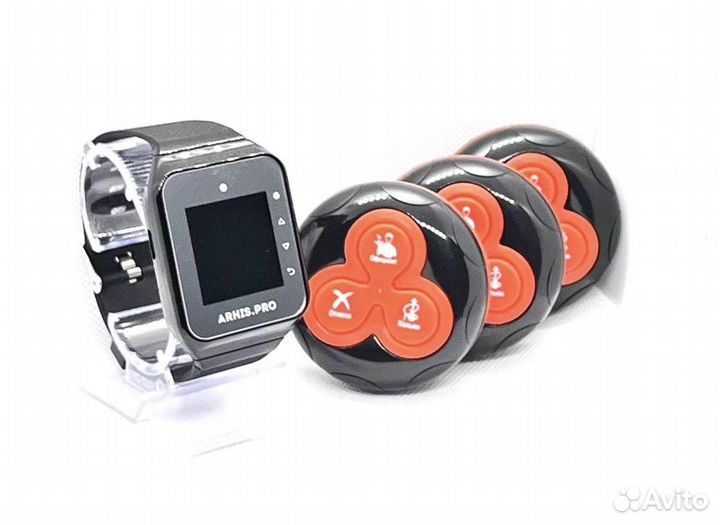 Кнопка вызова официанта с часами для кафе, баров