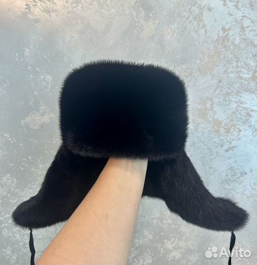 Норковая шапка мужская ушанка новая