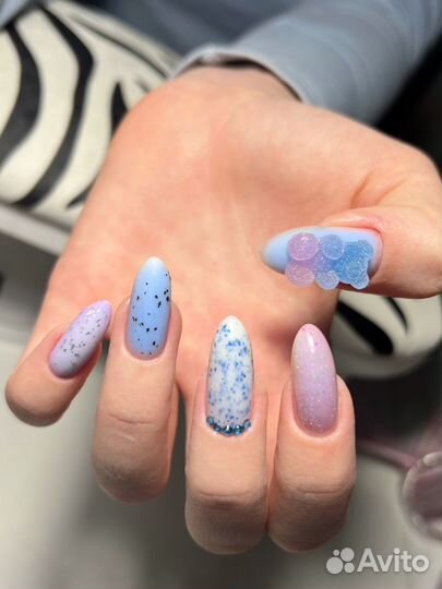 Маникюр наращивание покрытие гель-лак