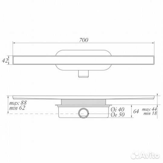 Душевой трап Migliore 24896 бронза