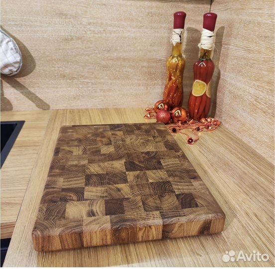 Разделочная доска торцевая из дуба 40х30х4 см