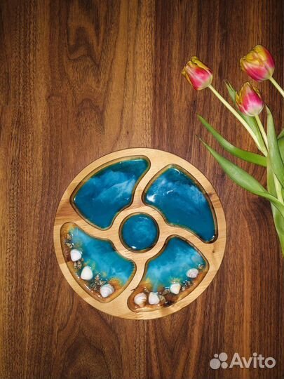 Менажница деревянная - поднос 25см