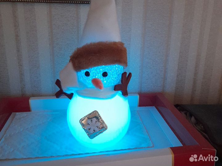 Снеговик с разноцветн.подсветкой