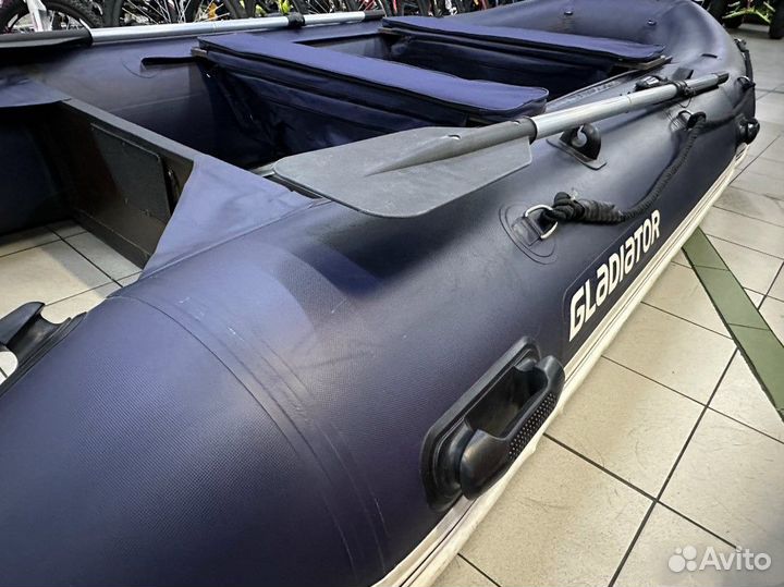 Надувная лодка gladiator C 370 DP синяя