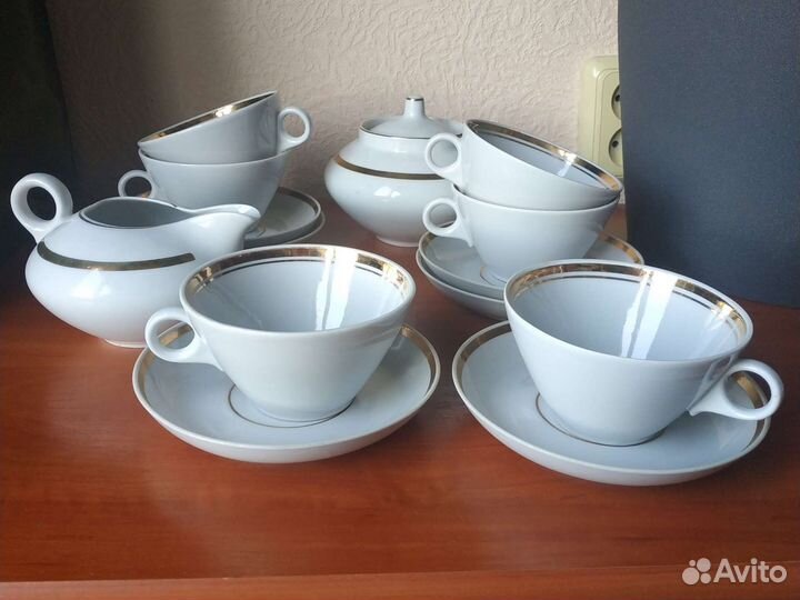 Чайный/кофейный сервиз СССР, Дулево, Винтаж