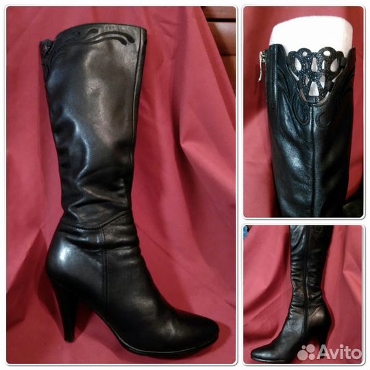 Сапоги кожа. весна