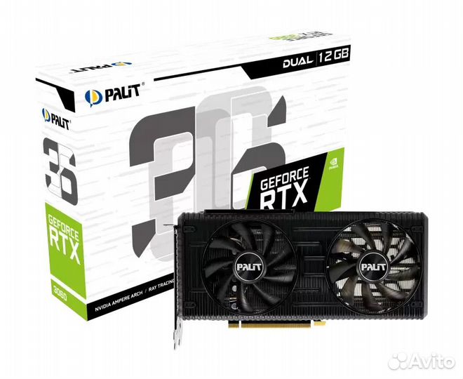 Видеокарта Palit GeForce RTX 3060 Dual (LHR) новая