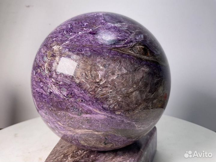 Чароит. Шар, 120мм, Якутия. Минерал