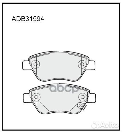 Колодки тормозные дисковые перед ADB31594 A