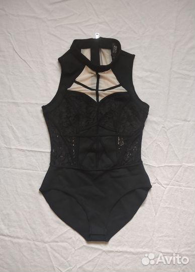 Боди чёрное river island