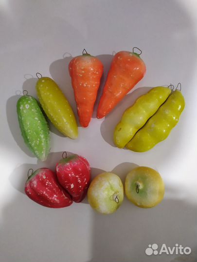 Елочные игрушки СССР овощи одним лотом