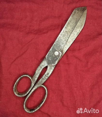 Кованые ножницы, клеймо мастера до 1917года